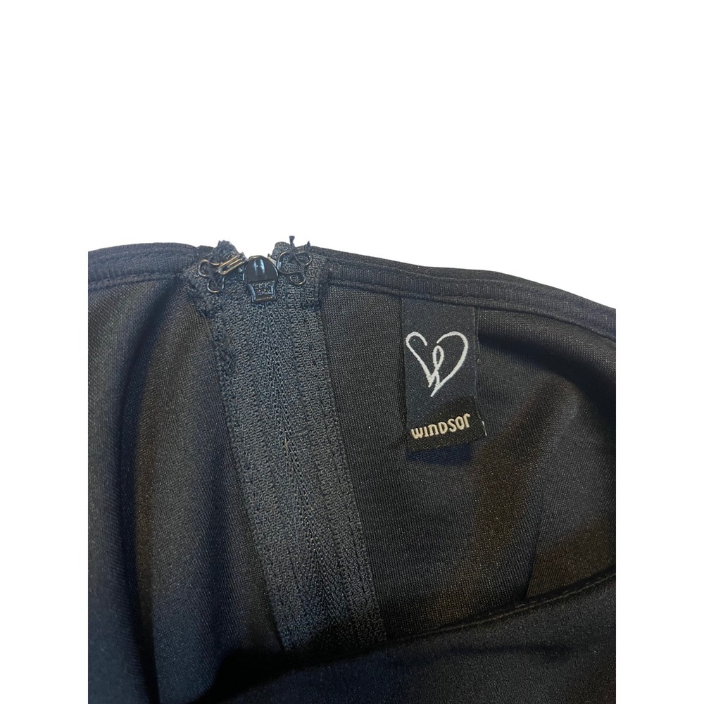 Windsor Black One Shoulder Midi Dress Tulip Wrap Skirt Bodycon Party Dress - Picture 2 of 6